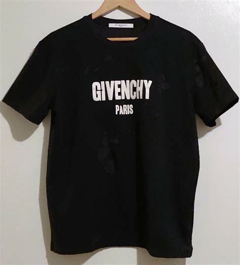 givenchy distressed t shirt replica|false Givenchy inscription.